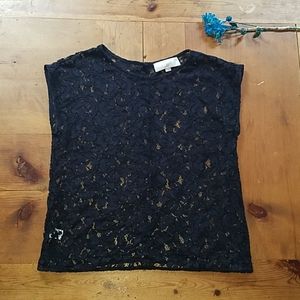 ANN TAYLOR LOFT LACE TOP - SMALL